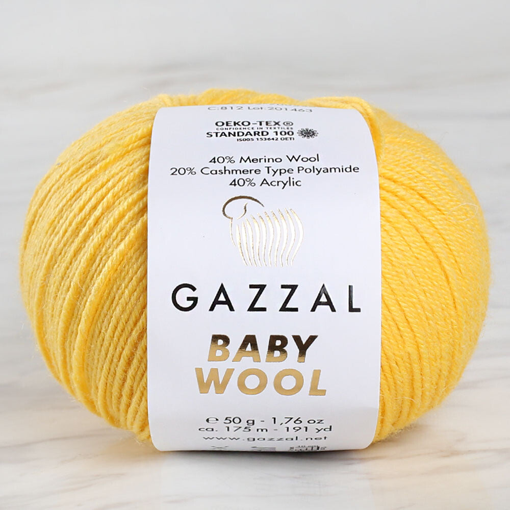 Gazzal Baby Wool Sarı Bebek Yünü - 812